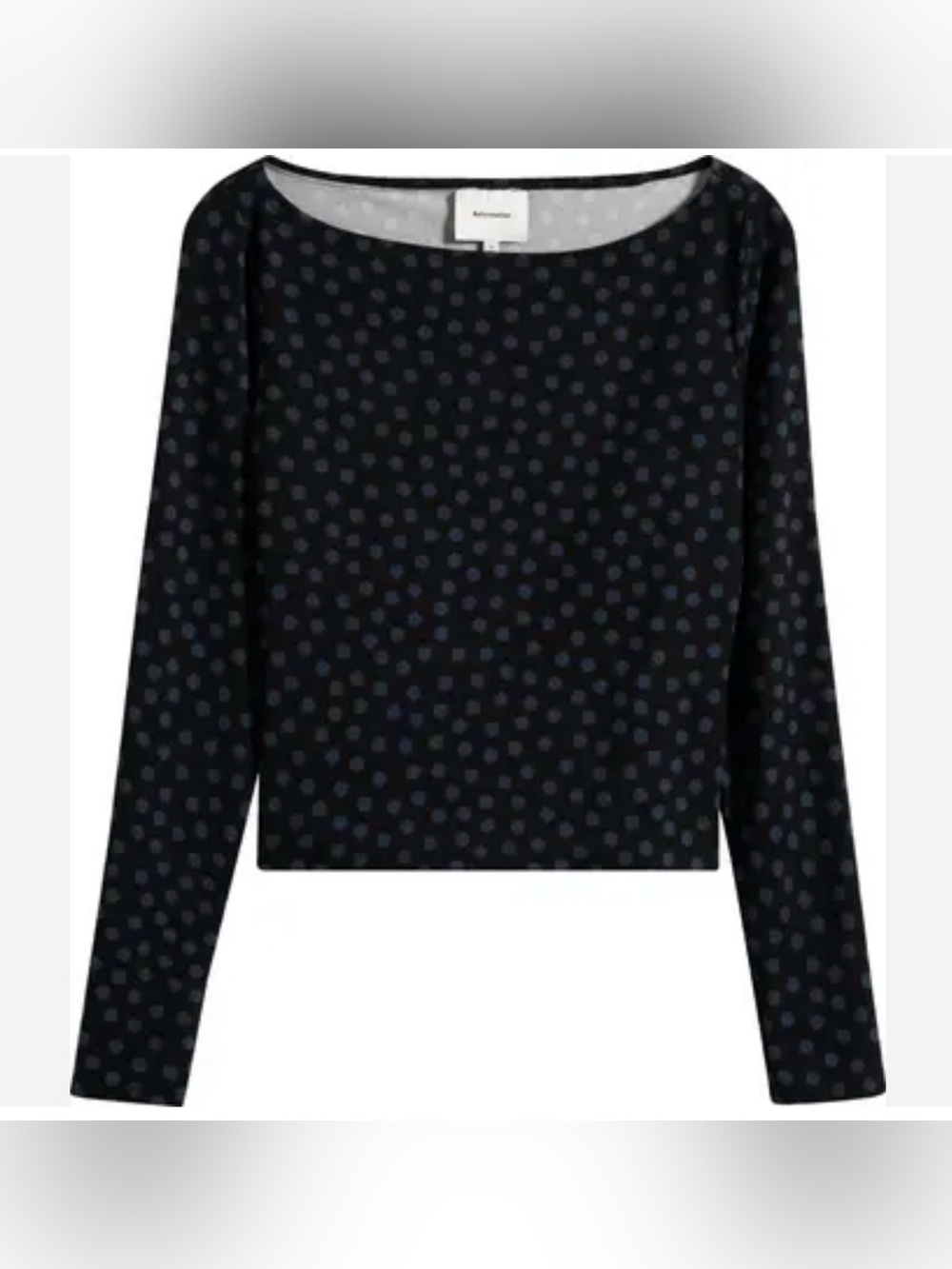 Reformation Wiley Ballet Neck Polka Dot Long Sleeve Top NWOT/Like New Large